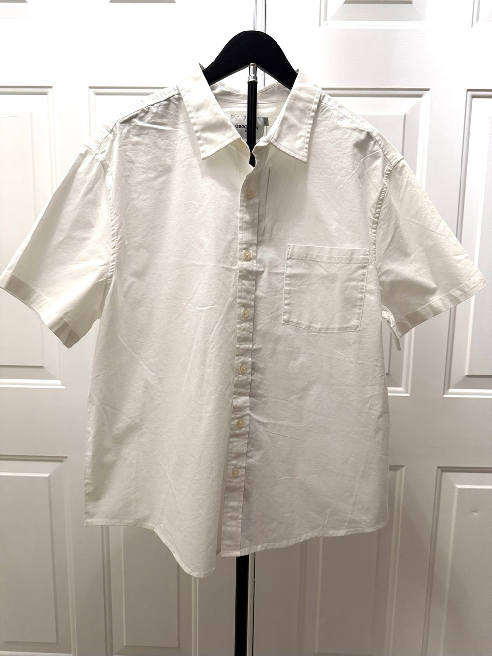 Goodfellow & Co White Short Sleeve Button-Down Shirt